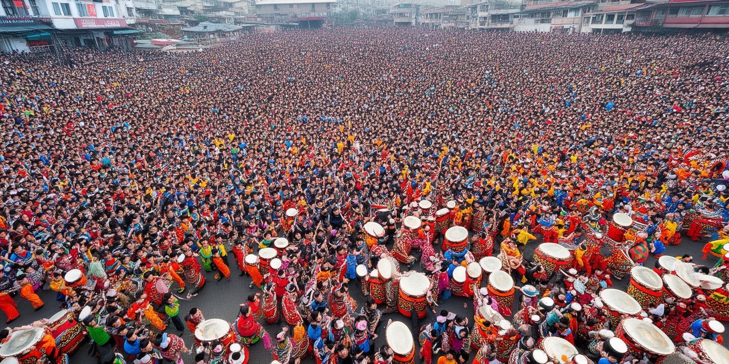 永登县苦水镇“二月二龙抬头”非遗展演,万人共赏太平鼓阵,传承民俗文化盛宴